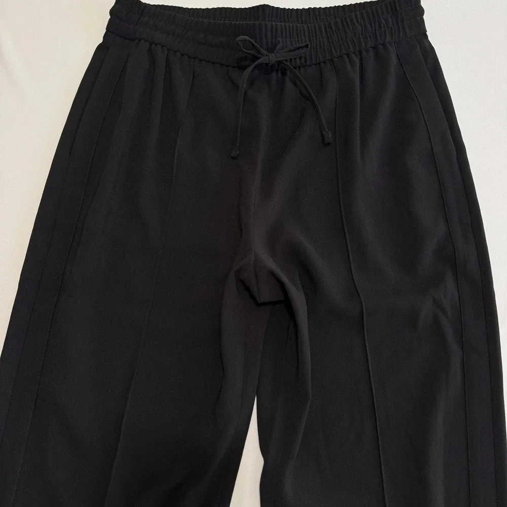 NWT Express High Waisted Seamed Ankle Jogger Pants Women Medium Black Lightweigh - Picture 3 of 10